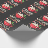ホットチョコレートシーズンのクリスマス愛好家 ラッピングペーパー (角)