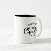 ホットチョコレートスクリプトの名前 ツートーンマグカップ (正面右)