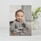 ホットチョコレートスノーフォトクリスマス シーズンカード (スタンド正面)