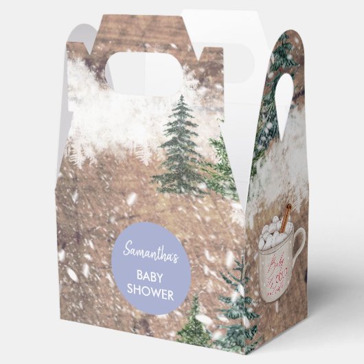 ホットチョコレートスノーベビーそれがコールドボーイベビー フェイバーボックス (オープン)