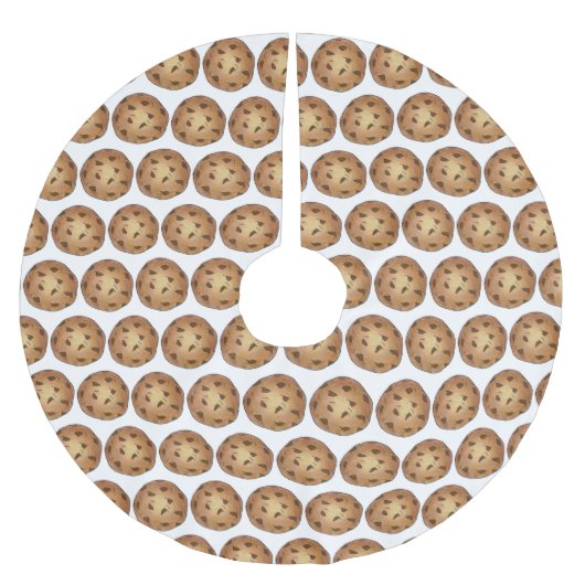 ホットチョコレートチップクッキースナック食品ベーカリー ブラッシュドポリエステルツリースカート (正面)