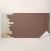 ホットチョコレートドリップクリーム ビーチタオル (正面)