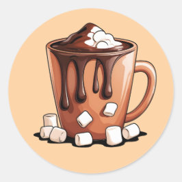 ホットチョコレートドリームマグステッカー ラウンドシール