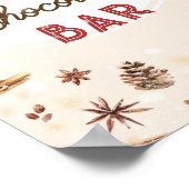 ホットチョコレートバーウィンターホリデーココアレトロホーム ポスター (角)