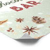 ホットチョコレートバークリスマスホリデーココアヴィンテージ ポスター (角)