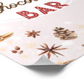 ホットチョコレートバーココアガールベビーシャワー散水 ポスター (角)