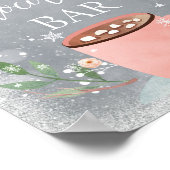 ホットチョコレートバーココアスイートガール誕生日サイン ポスター (角)