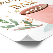 ホットチョコレートバーココアスイートガール誕生日サイン ポスター (角)