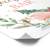 ホットチョコレートバーココアスレーガール誕生日サイン ポスター (角)