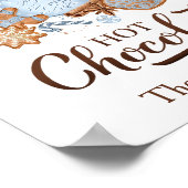 ホットチョコレートバーサインブルークリスマスポスター ポスター (角)