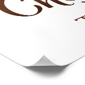 ホットチョコレートバーサインベージュクリスマスポスター ポスター (角)