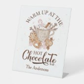 ホットチョコレートバーベージュピンククリスマスファミリーネーム 台座サイン (正面)