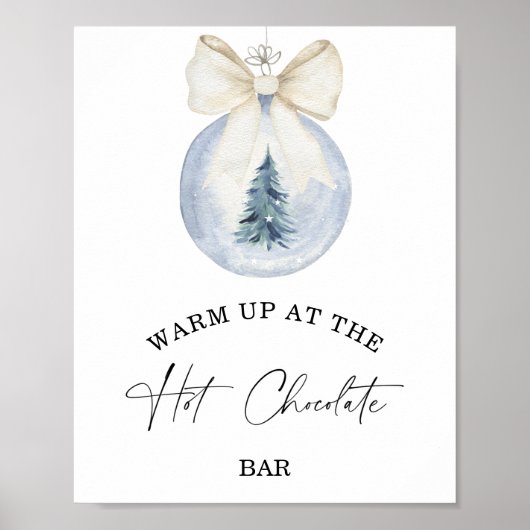 ホットチョコレートバーポスターで冬のウォーミングアップ ポスター (正面)
