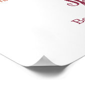 ホットチョコレートバー結婚メニュー婚約パーティ ポスター (角)