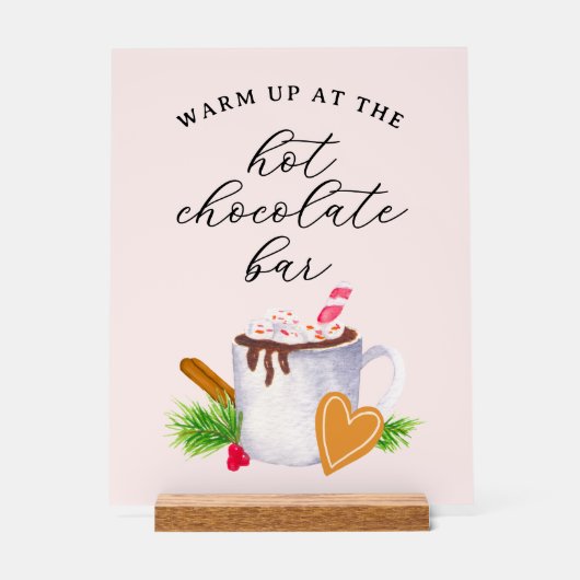 ホットチョコレートバー アクリルサイン (正面)