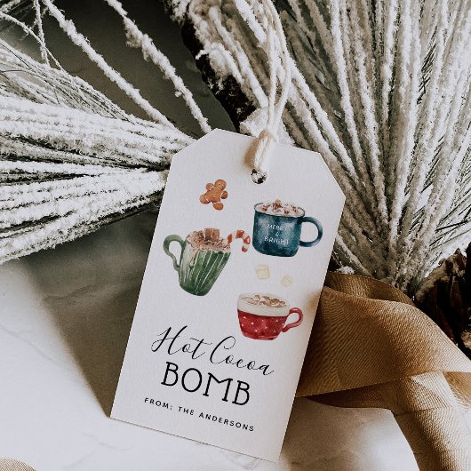 ホットチョコレートボムラベル ギフトタグ