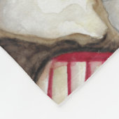 ホットチョコレートマシュマロココアサンダエレッドブラウン フリースブランケット (角)