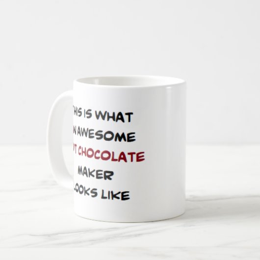 ホットチョコレートメーカー素晴らし。 コーヒーマグカップ (正面左)