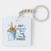 ホットチョコレートユニコーン | 居心地の良いユニコーン冬 キーホルダー (裏面)