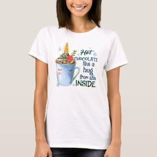 ホットチョコレートユニコーン 居心地の良いユニコーン冬 Tシャツ