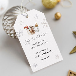 ホットチョコレート冬のベイビーシャワープレゼント ギフトタグ