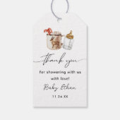 ホットチョコレート冬の赤ちゃんシャワーありがとう ギフトタグ (裏面)