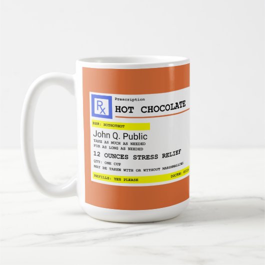 ホットチョコレート処方箋 コーヒーマグカップ (左)