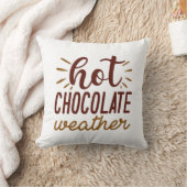 ホットチョコレート天気 クッション (ブランケット)