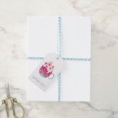 ホットチョコレート差出人住所ラベルのホリデーカップ ギフトタグ (より糸付き)