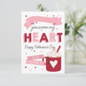 ホットチョコレート教室のバレンタインデーのカード 招待状 (スタンド正面)