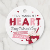 ホットチョコレート教室バレンタインデーラベル フェイバータグ (正面)