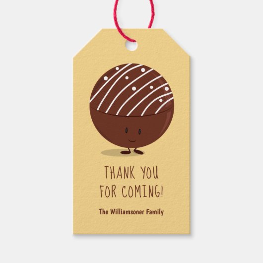 ホットチョコレート爆弾ありがとう ギフトタグ (正面)