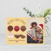 ホットチョコレート爆弾おもしろい写真クリスマス シーズンカード (スタンド正面)