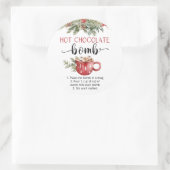 ホットチョコレート爆弾かわいい水色 ラウンドシール (バッグ)