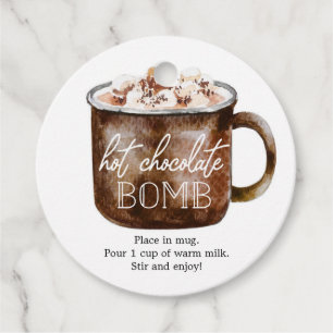 ホットチョコレート爆弾のメッセージカード手順 フェイバータグ