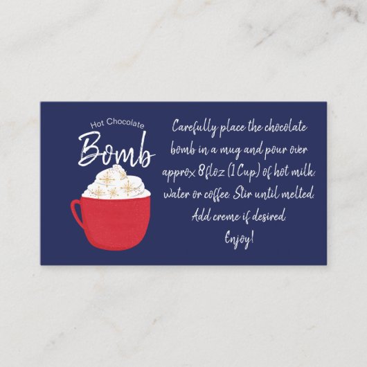 ホットチョコレート爆弾の指示の再確認 名刺 (正面)