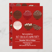 ホットチョコレート爆弾パーティー 招待状 (正面/裏面)