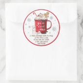 ホットチョコレート爆弾ホットココア爆弾の指示 ラウンドシール (バッグ)