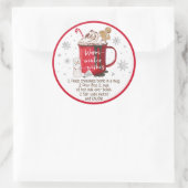 ホットチョコレート爆弾ホットココア爆弾の指示 ラウンドシール (バッグ)