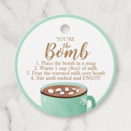 ホットチョコレート爆弾ラベルあなたは爆弾ココア フェイバータグ