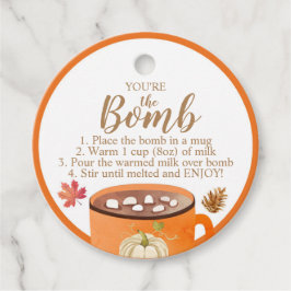 ホットチョコレート爆弾ラベルオアザボムサンクスギビング フェイバータグ