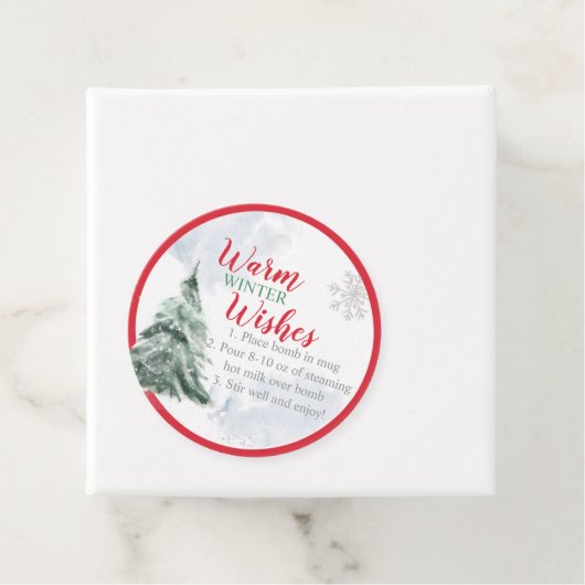 ホットチョコレート爆弾ラベル冬の願い木ココア フェイバータグ (インサイチュ)