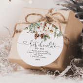 ホットチョコレート爆弾ラベル。エバーグリーンホットココア爆弾 フェイバータグ