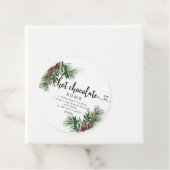 ホットチョコレート爆弾ラベル。エバーグリーンホットココア爆弾F フェイバータグ (インサイチュ)