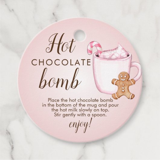 ホットチョコレート爆弾ラベル フェイバータグ (正面)