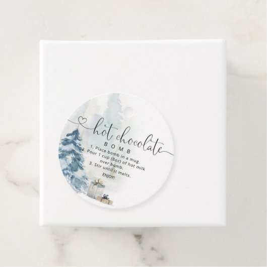 ホットチョコレート爆弾ラベル。冬のホットココア爆弾 フェイバータグ (インサイチュ)