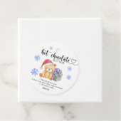 ホットチョコレート爆弾ラベル。冬のホットココア爆弾 フェイバータグ (インサイチュ)