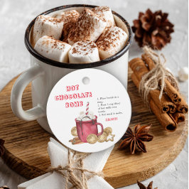 ホットチョコレート爆弾ラベル。冬のホットココア爆弾 フェイバータグ