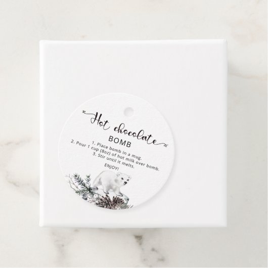 ホットチョコレート爆弾ラベル。冬のホットココア爆弾 フェイバータグ (インサイチュ)