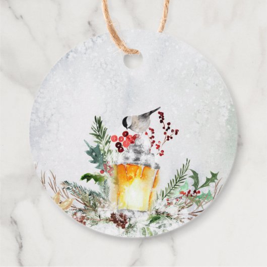 ホットチョコレート爆弾ラベル。冬のホットココア爆弾 フェイバータグ (裏面)